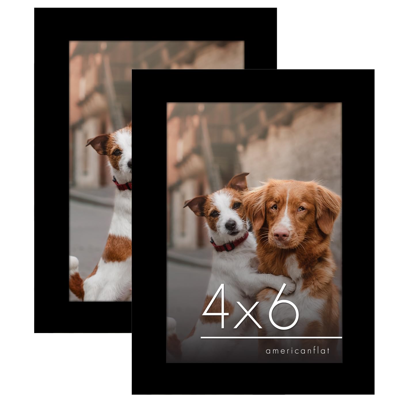 2 Pack - Engineered Wood Picture Frame | Choose Size and Color