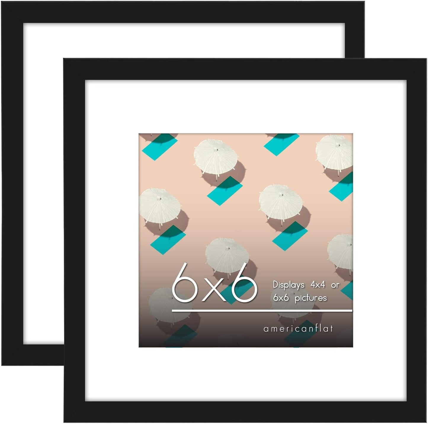 Multipack | Black Thin Border Photo Frame | Choose Size and Quantity