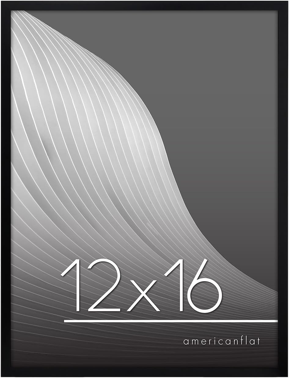 Modern Gallery Picture Frame without Mat, Black  | Streamline Collection