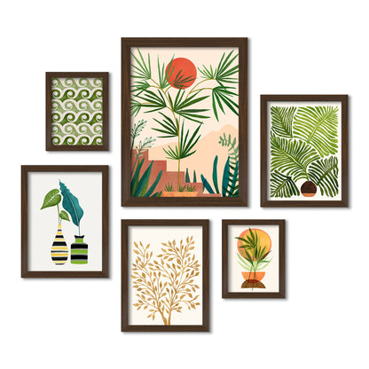 Black and White Weekend In Mojave - 6 Piece Framed Gallery Wall Set