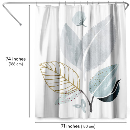 71" x 74" Decorative Shower Curtain with 12 Hooks, Forest Friends by Modern Tropical