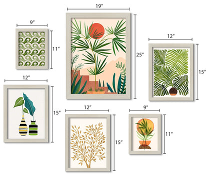 Black and White Weekend In Mojave - 6 Piece Framed Gallery Wall Set