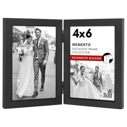 Americanflat Hinged Picture Frame | Wide, Beveled Molding | Shatter-Resistant Glass