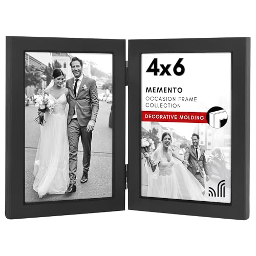 Americanflat Hinged Picture Frame | Wide, Beveled Molding | Shatter-Resistant Glass