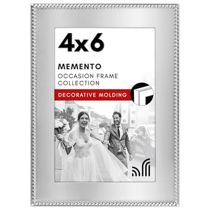 Americanflat Picture Frame | Beaded-Style Detailing | Shatter-Resistant Glass