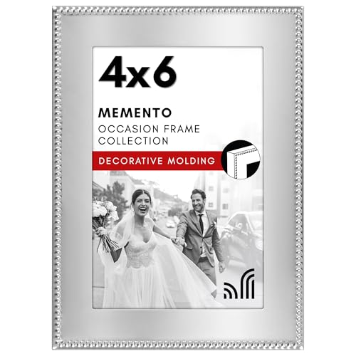 Americanflat Picture Frame | Beaded-Style Detailing | Shatter-Resistant Glass