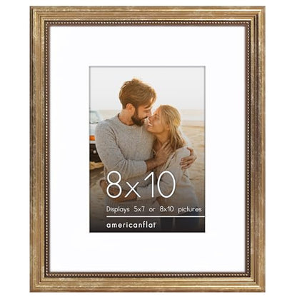 Americanflat Vintage Frames with Mat | Antique-Style Molding