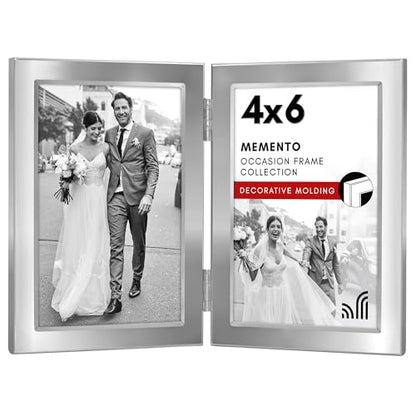 Americanflat Hinged Picture Frame | Wide, Beveled Molding | Shatter-Resistant Glass