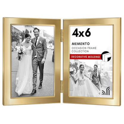 Americanflat Hinged Picture Frame | Wide, Beveled Molding | Shatter-Resistant Glass