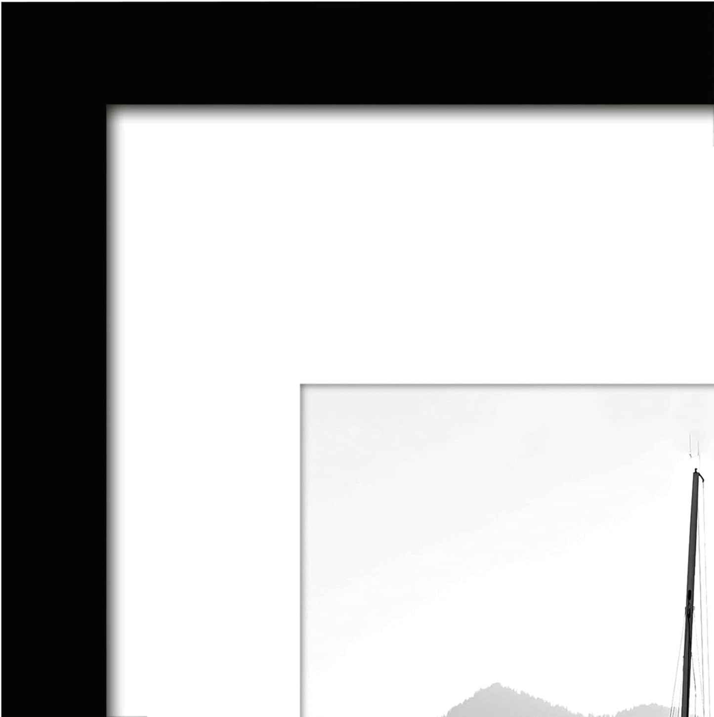 Americanflat | 12x16 Picture Frame with Polished Plexiglass | Set of 5 | Use as 8.5x11 Frame with Mat or Display 12x16 Photo Without Mat | Galleria Collection | Picture Frames for Wall Display | Black
