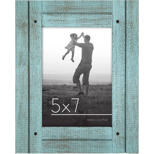 Rustic Picture Frame with Textured Wood | Choose Size and Color