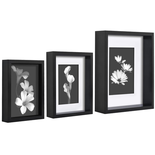 Americanflat Picture Frames Set | Set of 3 | With Mats | Nested Design