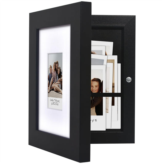 Americanflat Storage Photo Frame | Quick-Change | Holds 40 | Tabletop/Wall