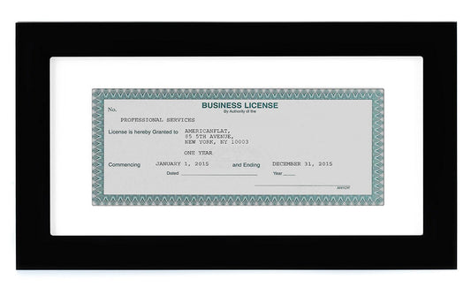 Americanflat License Frame | With 3.5x8 Mat | Tabletop & Wall | Legacy