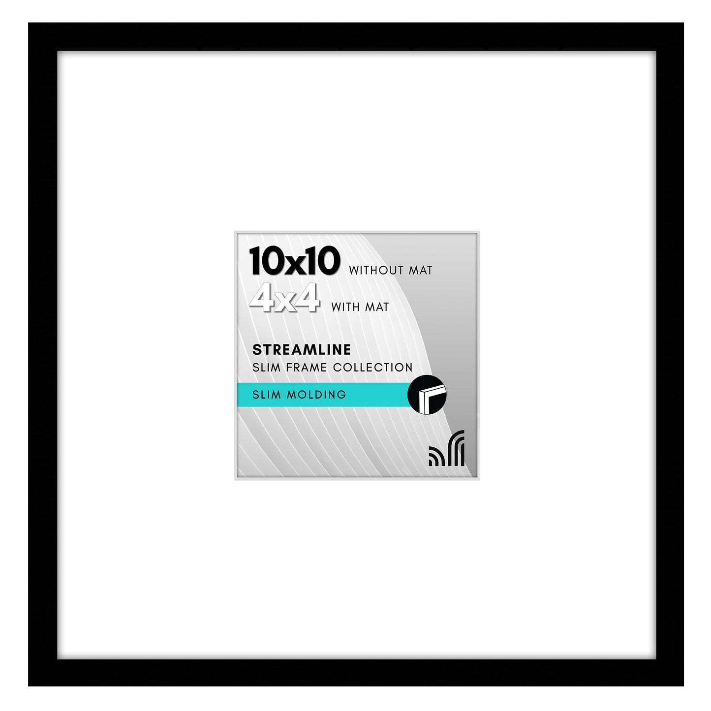 Americanflat | Thin Border Picture Frame | Polished Plexiglass | With Mat