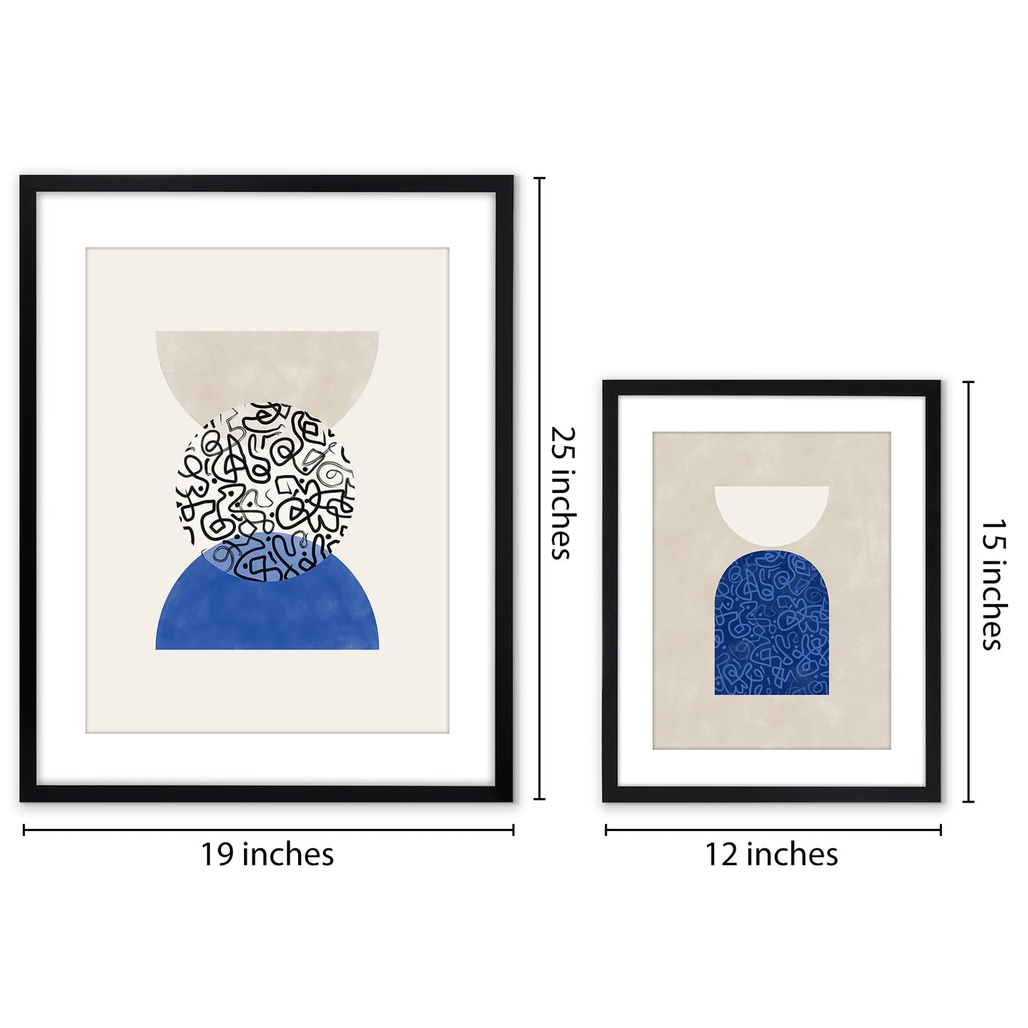 Americanflat Royal Blue Line Matisse by The Print Republic - 2 Piece Set