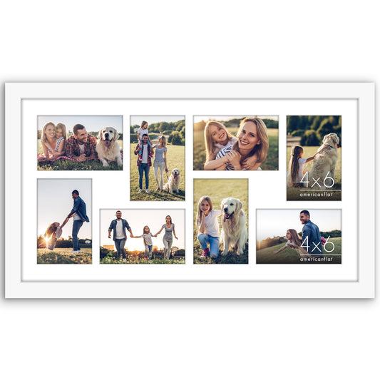 Americanflat Signature Double Picture Frame | Two 5x7 | Shatter-Resistant
