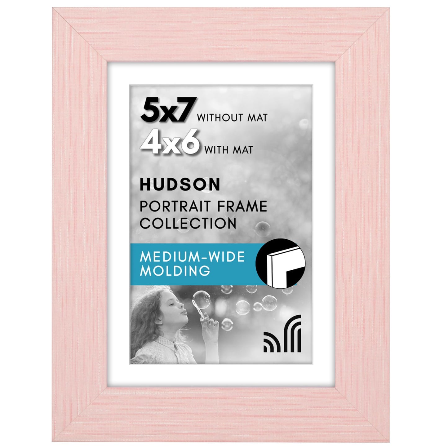 Americanflat Hudson Picture Frame | With Mat | Shatter-Resistant Glass