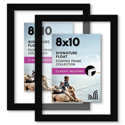 Floating Picture Frames Set of 2 Clear Glass - Americanflat