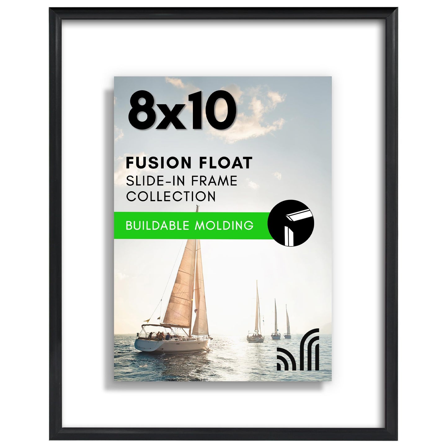 Snap Floating Frame Without Mat Safety Glass - Americanflat