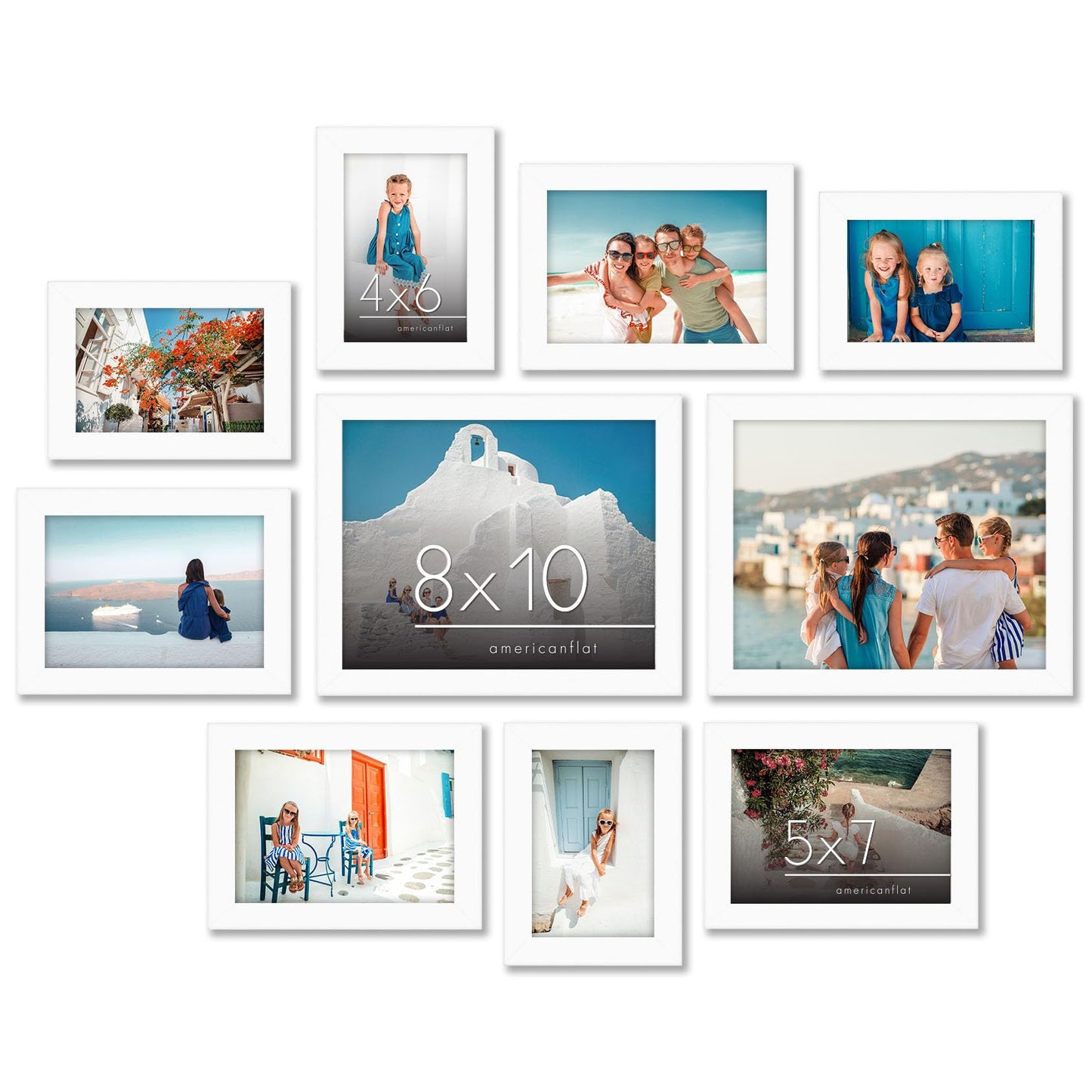 Picture Frame Set of 10 Without Mat - Americanflat
