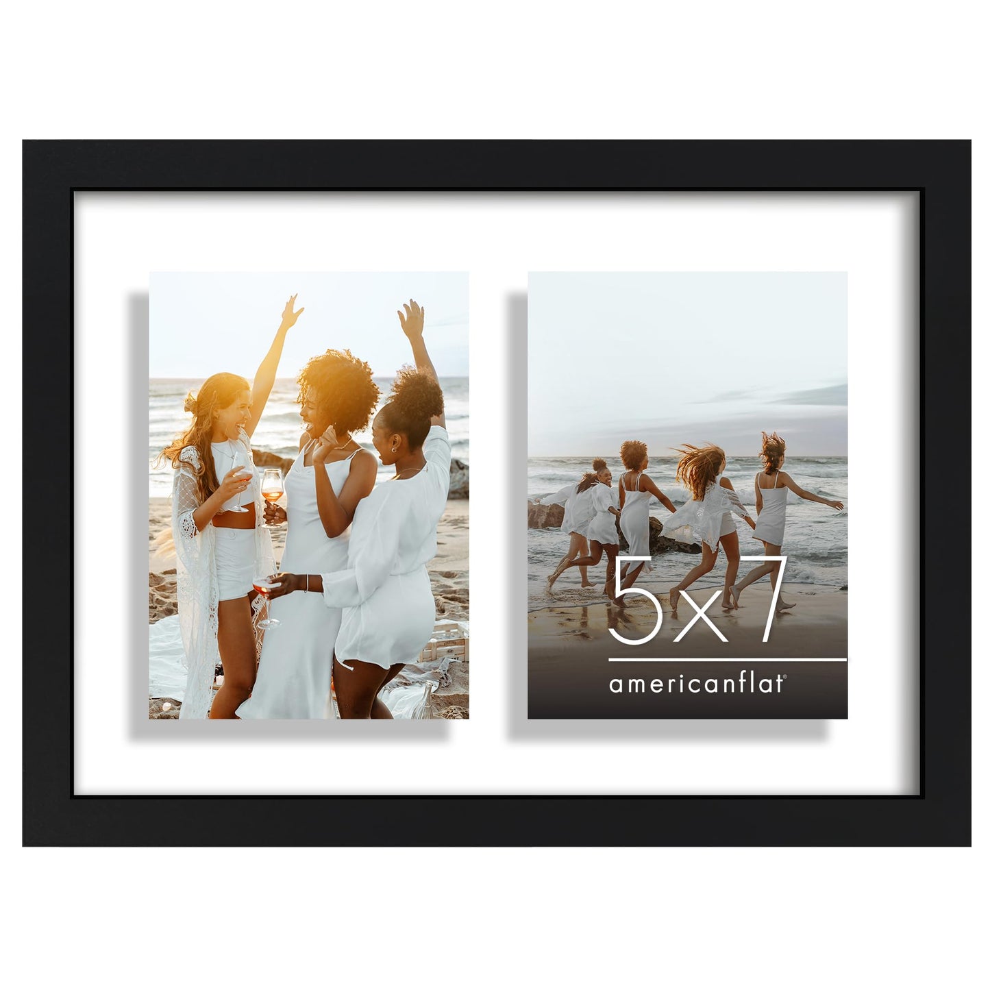 Americanflat Collage Frame | Floating Effect | Shatter-Resistant Glass