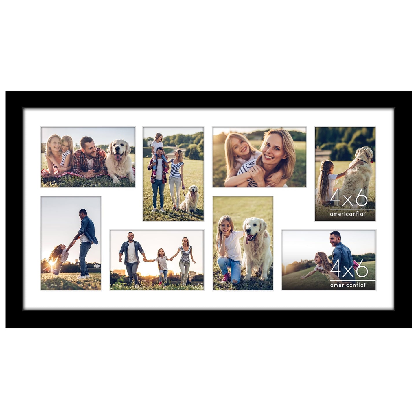 Americanflat Signature Double Picture Frame | Two 5x7 | Shatter-Resistant