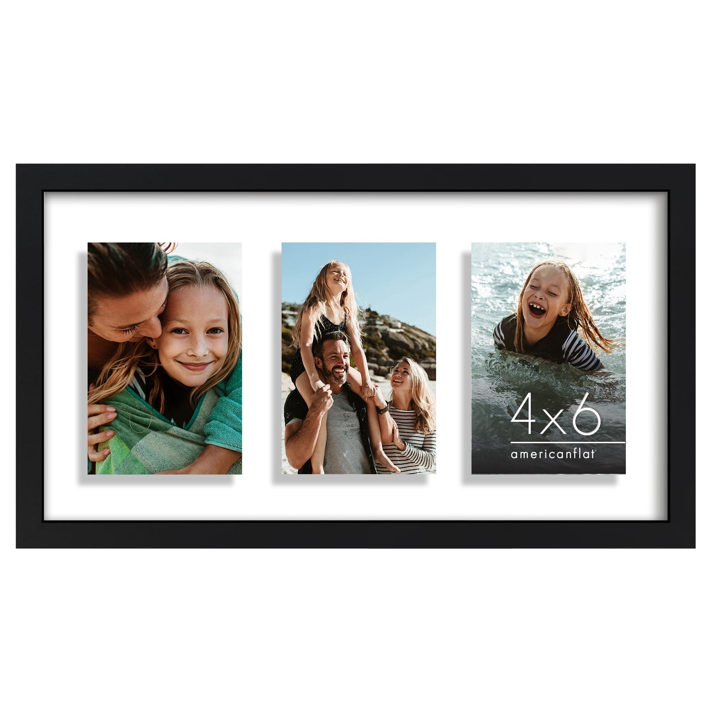 Americanflat Collage Frame | Floating Effect | Shatter-Resistant Glass
