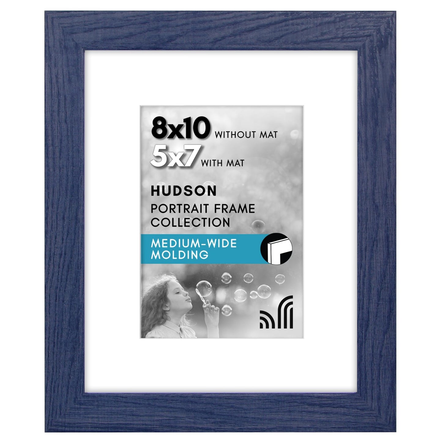 Americanflat Hudson Picture Frame | With Mat | Shatter-Resistant Glass