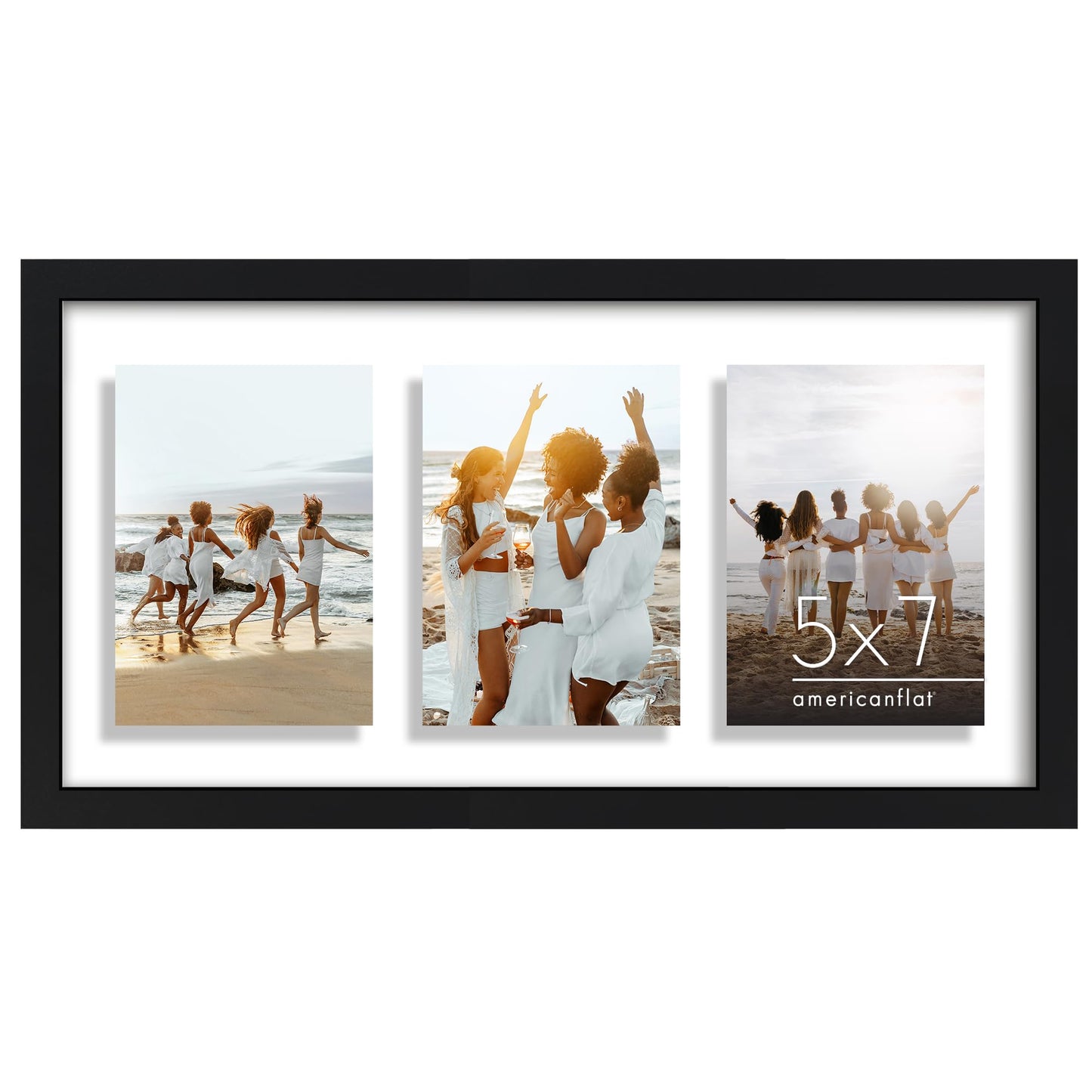 Americanflat Collage Frame | Floating Effect | Shatter-Resistant Glass