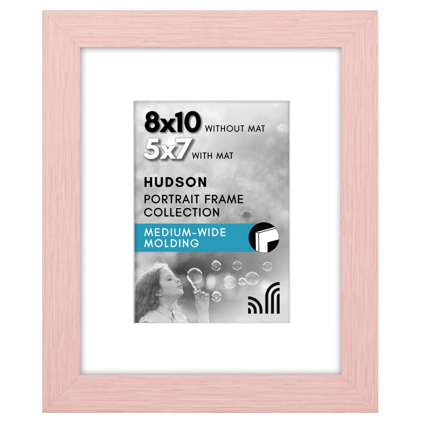 Americanflat Hudson Picture Frame | With Mat | Shatter-Resistant Glass