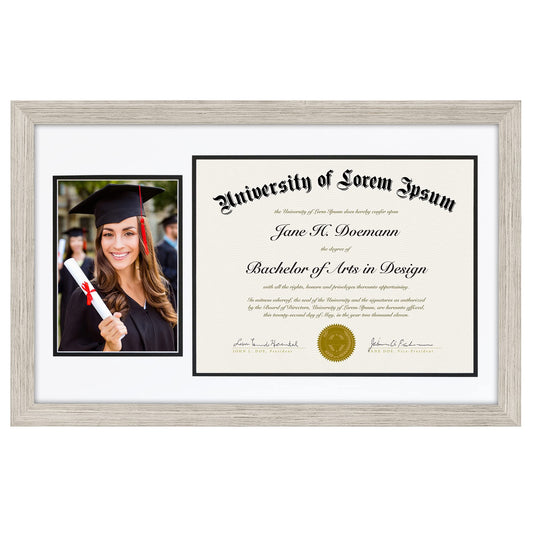 Diploma Frame, Fits 8.5x11, Safety Glass - Americanflat