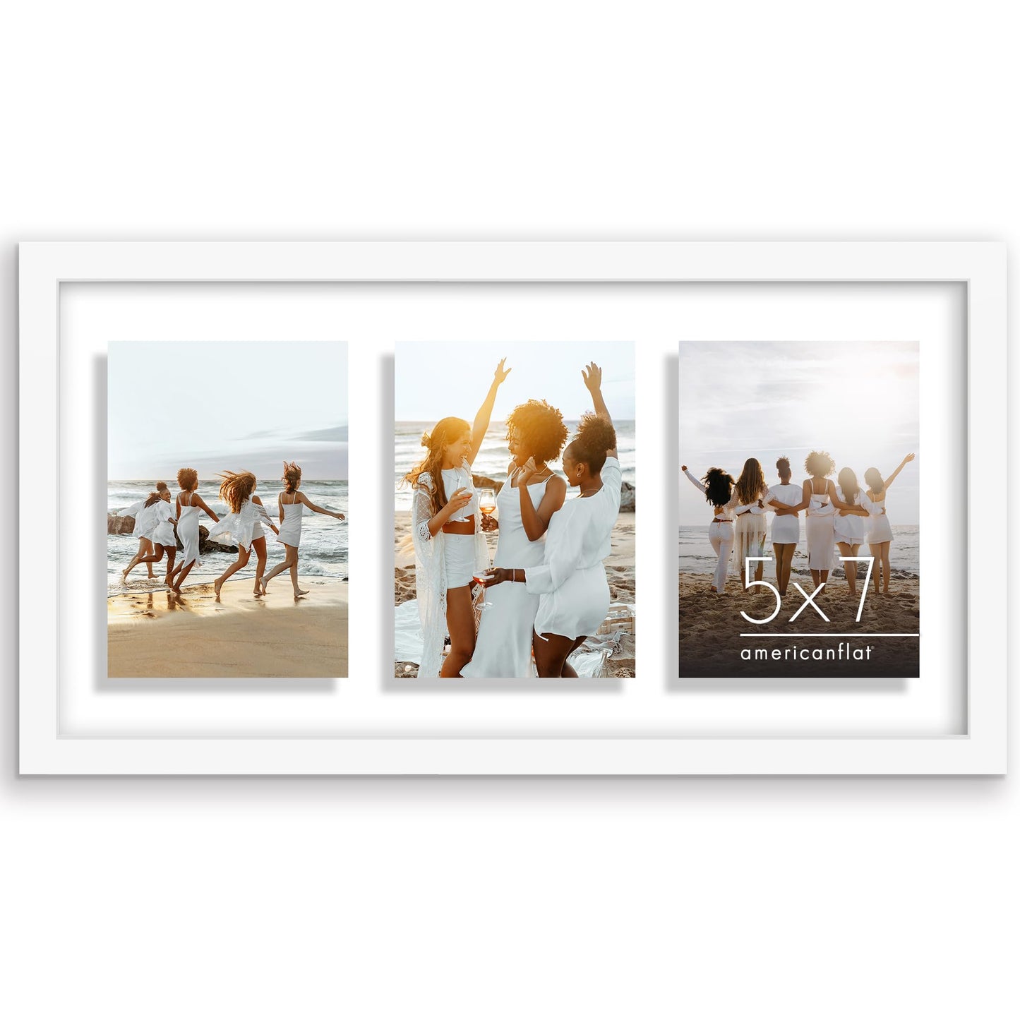 Americanflat Collage Frame | Floating Effect | Shatter-Resistant Glass