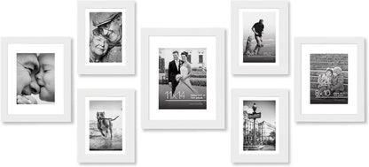 7 Piece Gallery Wall Picture Frame Set | Choose Your Color