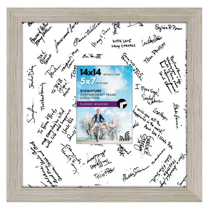 Americanflat Wedding Signature Frame with Mat | Classic Molding