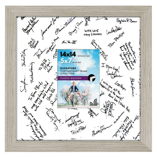Americanflat Wedding Signature Frame with Mat | Classic Molding