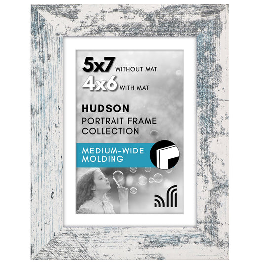 Americanflat Hudson Picture Frame | With Mat | Shatter-Resistant Glass