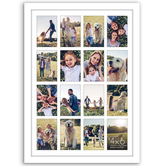 Americanflat Signature Collage Frame | Fits 16 4x6 | Acrylic | Wall Display