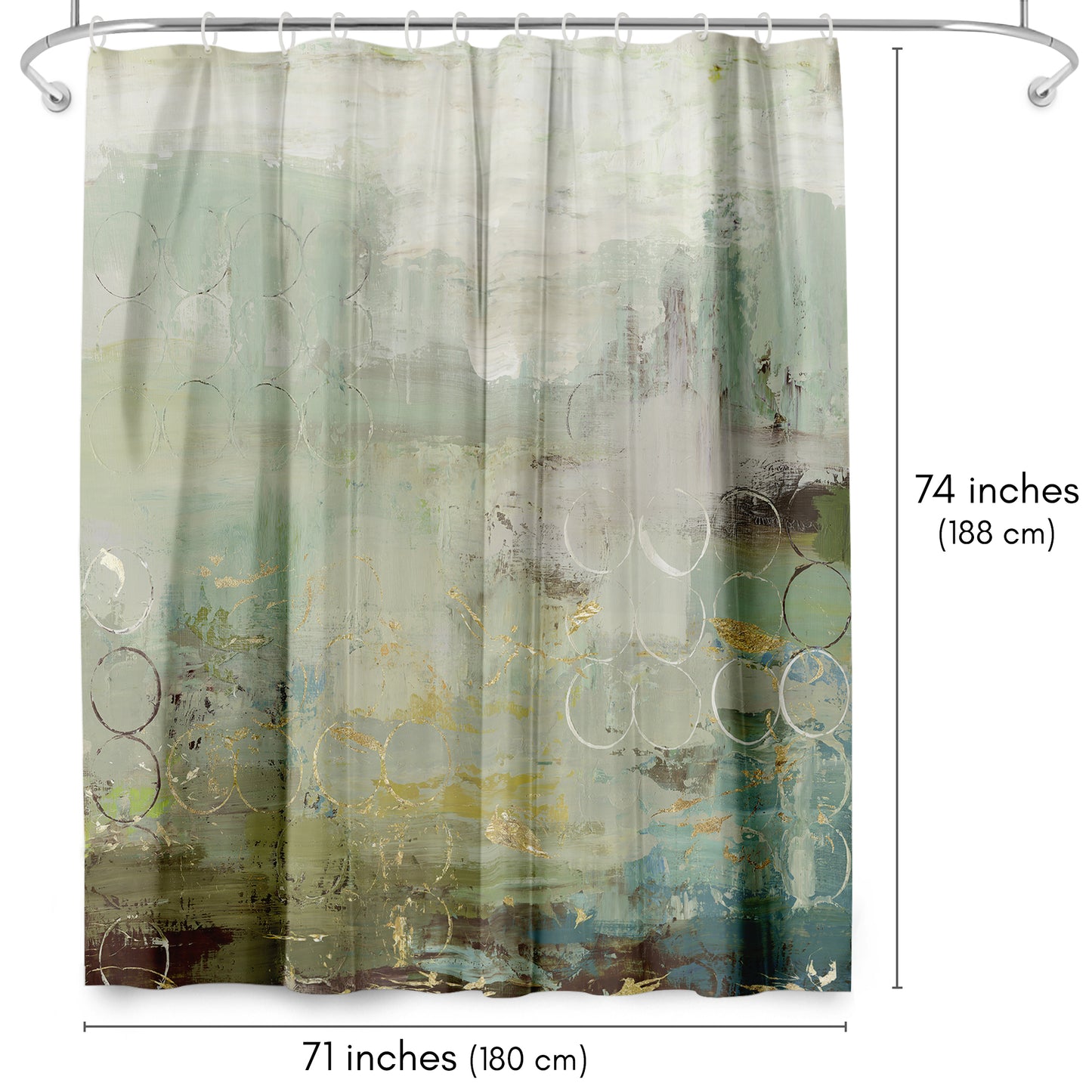 Americanflat 71x74 Liability Shower Curtain - 100% Polyester Shower Curtain