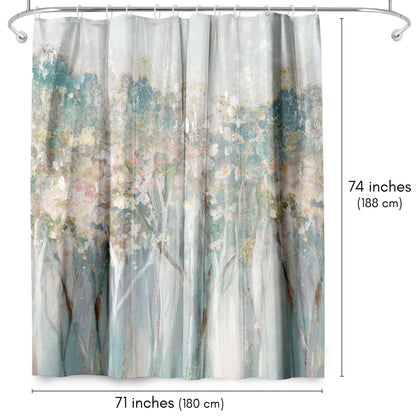 Americanflat 71x74 Shower Curtain - Colorful Abstract Design - Dewy Iii by PI Creative Art