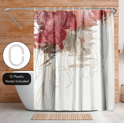 Americanflat 71x74 Crimson Lust Shower Curtain - 100% Polyester Shower Curtain