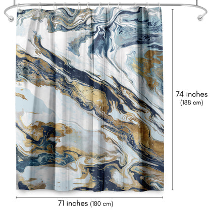 Americanflat 71x74 Shower Curtain - Abstract Shower Curtain - Space Giant by PI Creative Art