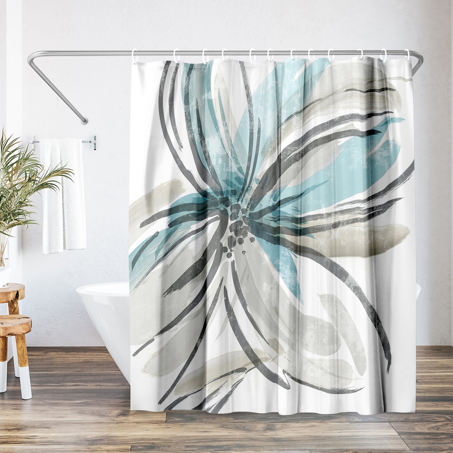 Americanflat 71x74 May Poem Shower Curtain - 100% Polyester Shower Curtain