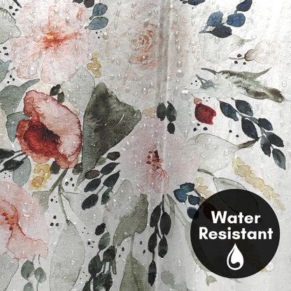 Americanflat 71x74 Loose Bouquet Shower Curtain - 100% Polyester Shower Curtain