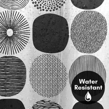 Americanflat 71x74 Shower Curtain - Abstract Shower Curtain - Pattern Circles Lisa Nohren