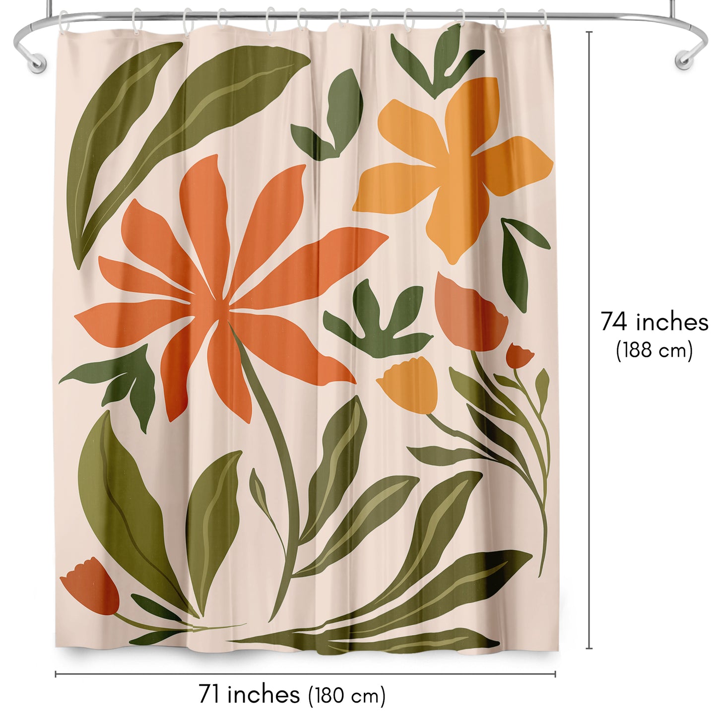 Americanflat 71x74 A Warm Day Shower Curtain - 100% Polyester Shower Curtain