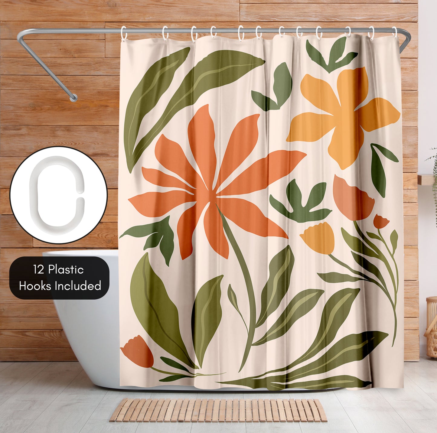 Americanflat 71x74 A Warm Day Shower Curtain - 100% Polyester Shower Curtain