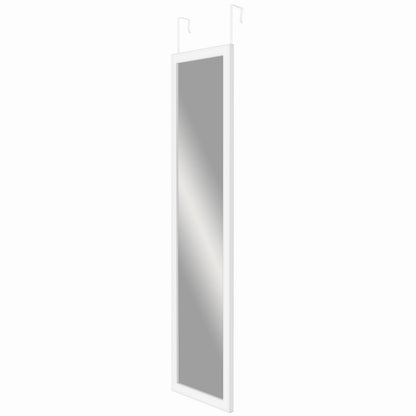 Over The Door Mirror - Full Length Hanging Door Mirror for Bedroom, Bathroom, Dorm - Full Body Mirror with Hanger and Shatter-Resistant Glass