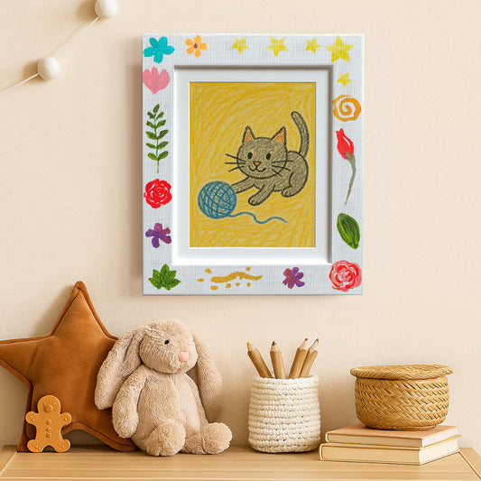 Canvas Kids Art Frame with DIY Frame Border