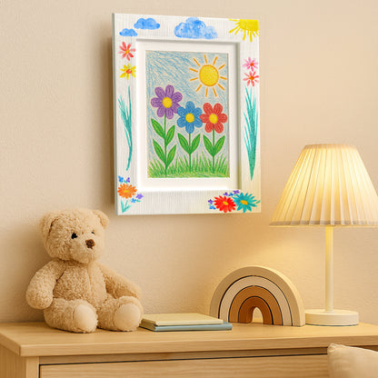 Canvas Kids Art Frame with DIY Frame Border